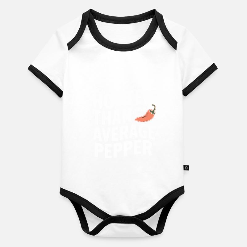 Amateurs de cuisine épicée, Chili Peppers Chef Body Bébé bio contrasté manches courtes
