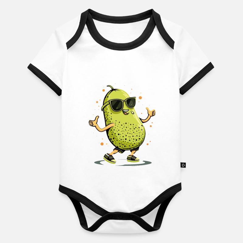 Miellat Body Bébé bio contrasté manches courtes
