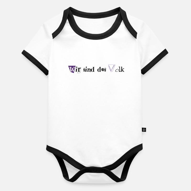 Wir sind das Volk Baby Bio-Kurzarm-Kontrastbody