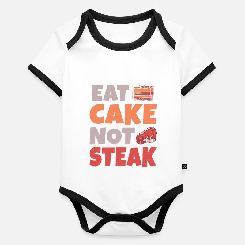 Cake Lover Cake Gift Baby Bio-Kurzarm-Kontrastbody