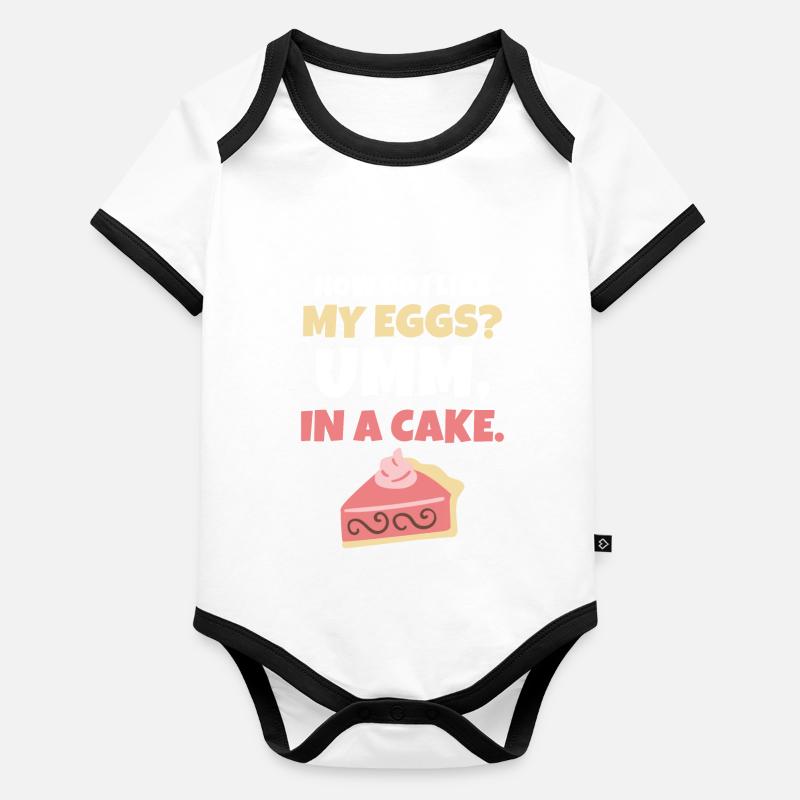 Cake Lover Cake Gift Organic Baby Contrasting Bodysuit