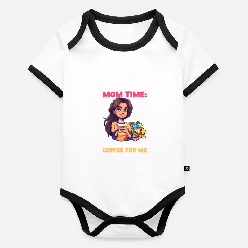 Volley-ball maman collations pour eux, café pour moi Body Bébé bio contrasté manches courtes