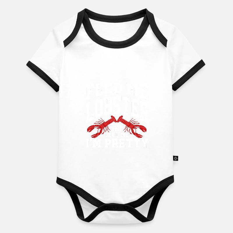 Fruits de mer Body Bébé bio contrasté manches courtes