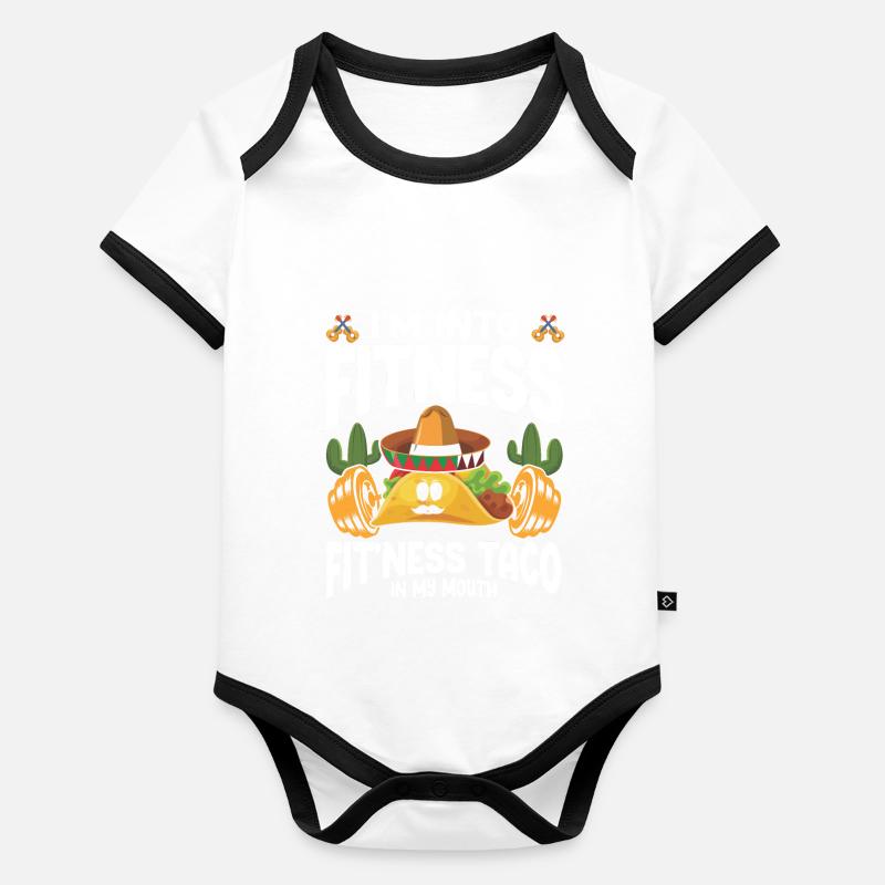 Lustiges Taco Baby Bio-Kurzarm-Kontrastbody