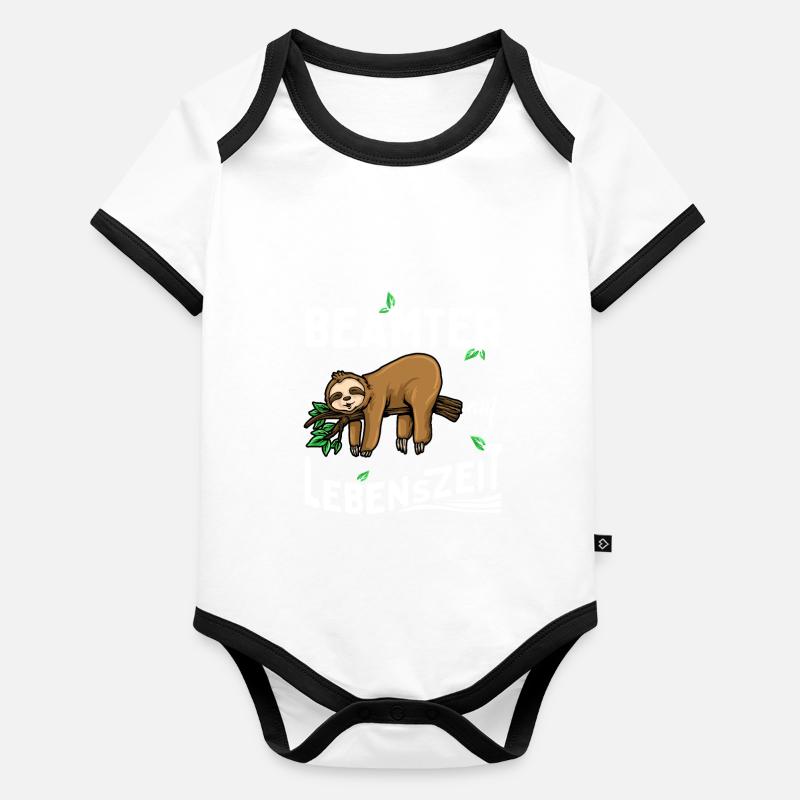 Beamter auf Lebenszeit Baby Bio-Kurzarm-Kontrastbody