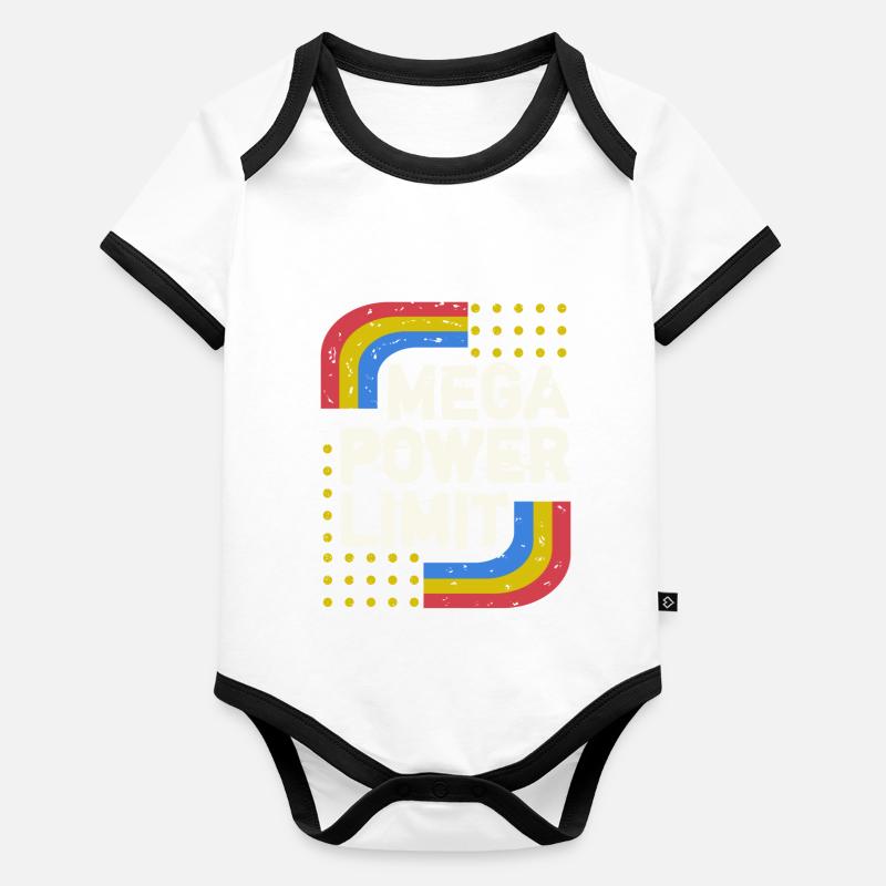 Mega Leistungslimit Baby Bio-Kurzarm-Kontrastbody