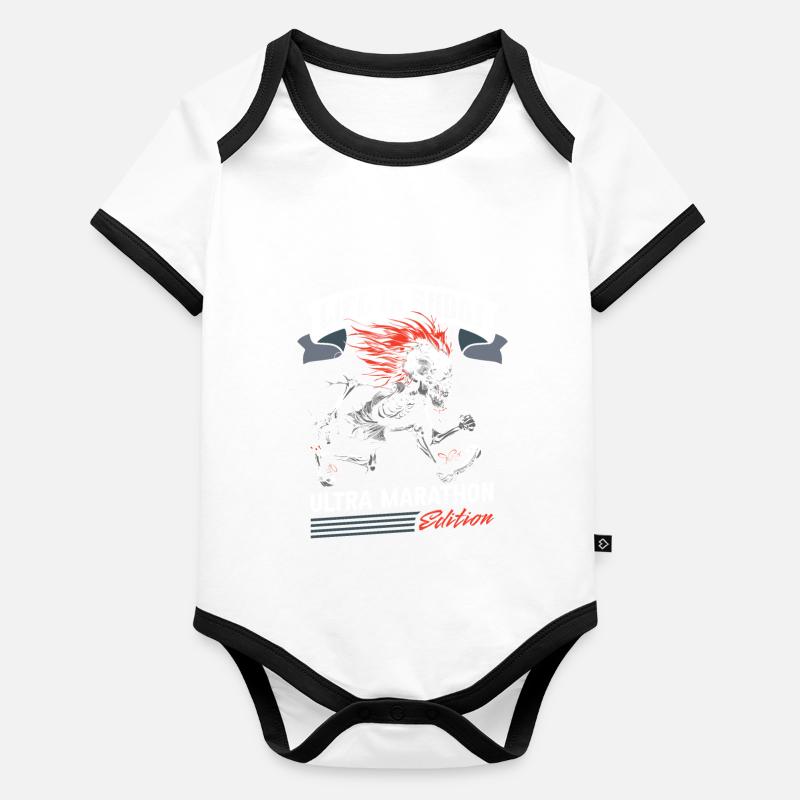 Ultramarathon Body Bébé bio contrasté manches courtes