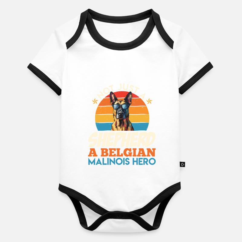 Malinois Held MEHR ALS NUR EIN SHEPHERD MALINOIS Baby Bio-Kurzarm-Kontrastbody