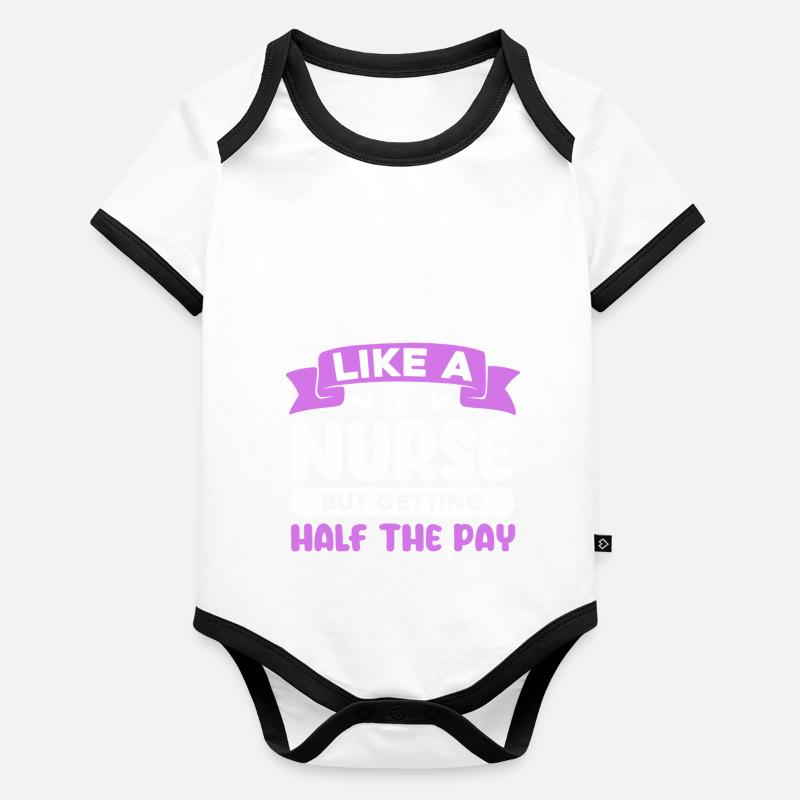 STNA Like a Nurse but getting half pay Baby Bio-Kurzarm-Kontrastbody