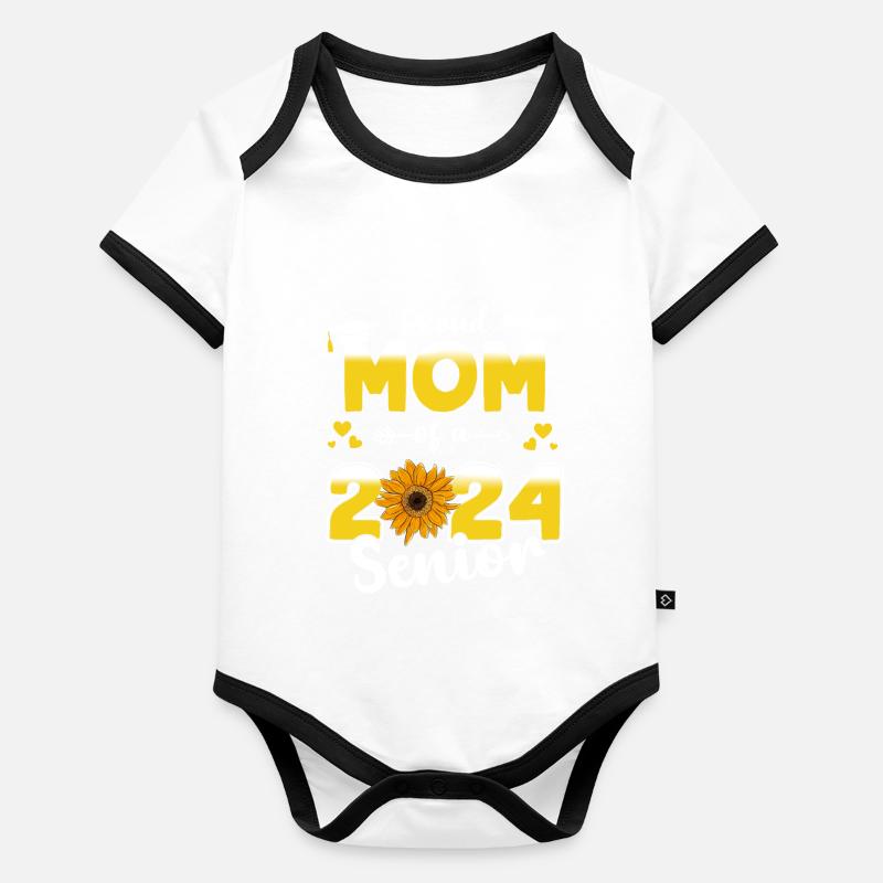 Fière maman d’une promotion 2024 de dernière année Body Bébé bio contrasté manches courtes