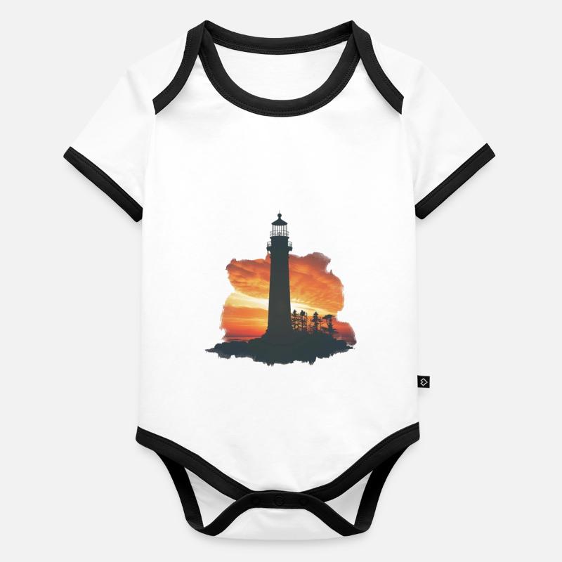Phare Body Bébé bio contrasté manches courtes