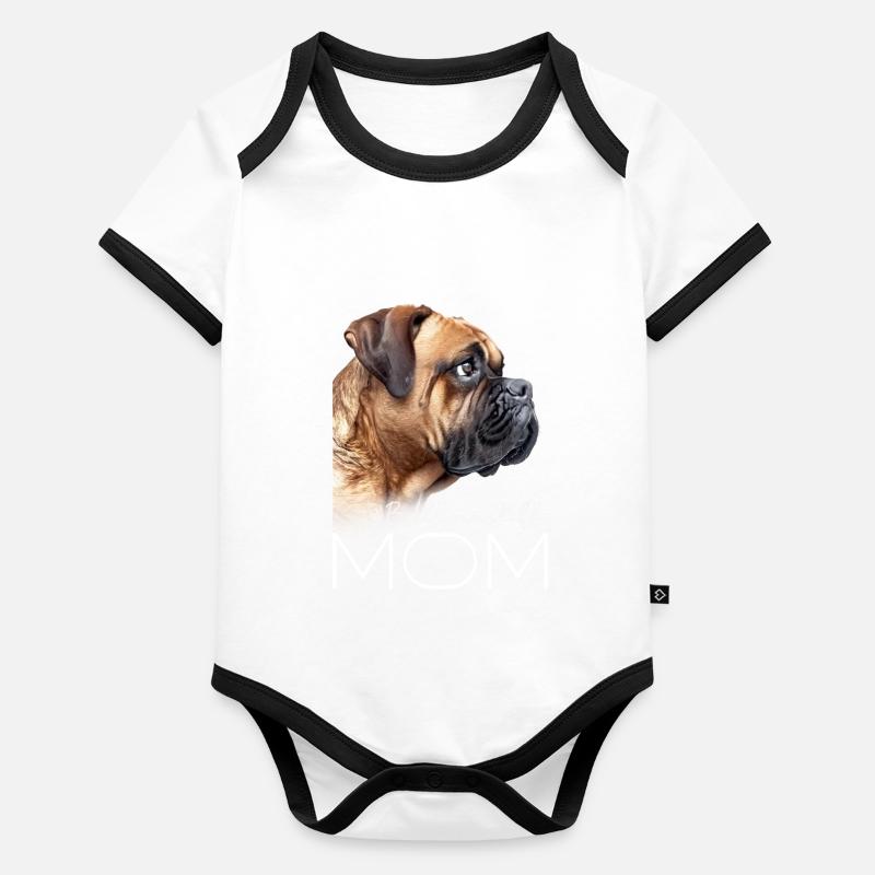 Bullmastiff Maman Body Bébé bio contrasté manches courtes