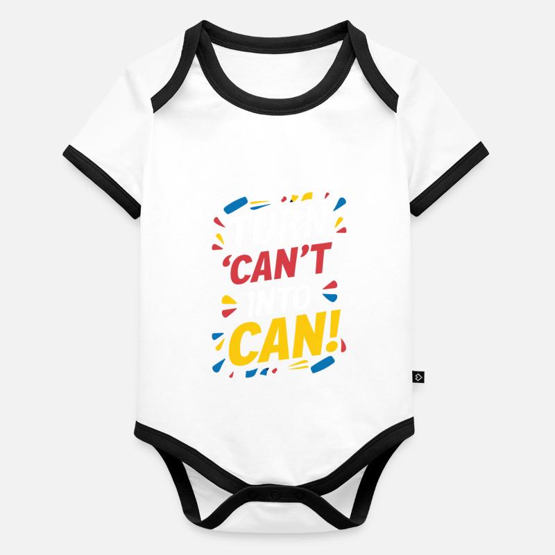 Convertir Impossible de pouvoir être capable Body Bébé bio contrasté manches courtes