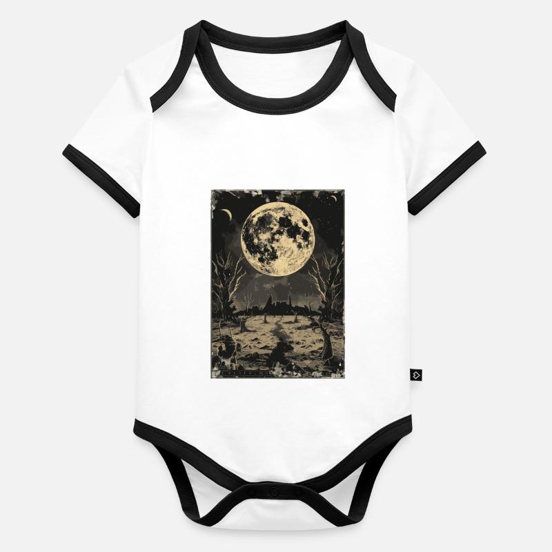 The Moon Tarot Organic Baby Contrasting Bodysuit