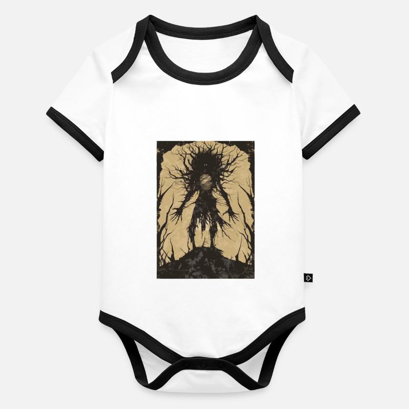 Schattenreich Tarot Baby Bio-Kurzarm-Kontrastbody