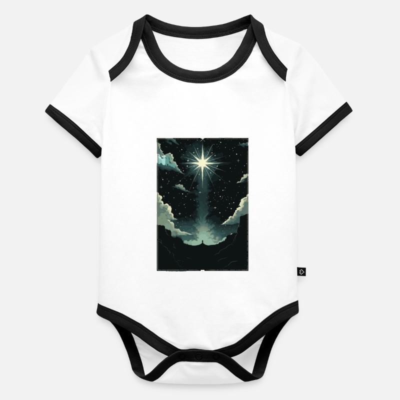 Der Stern Tarot Baby Bio-Kurzarm-Kontrastbody