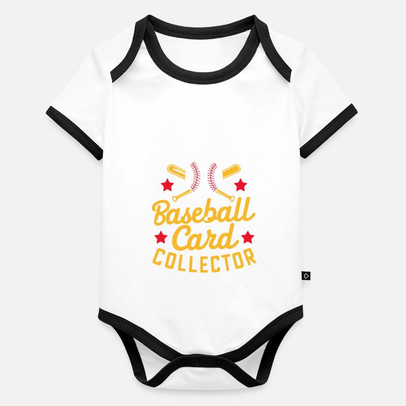 Baseball Cards Baseball Player Baseball Fan Gift Baby Bio-Kurzarm-Kontrastbody