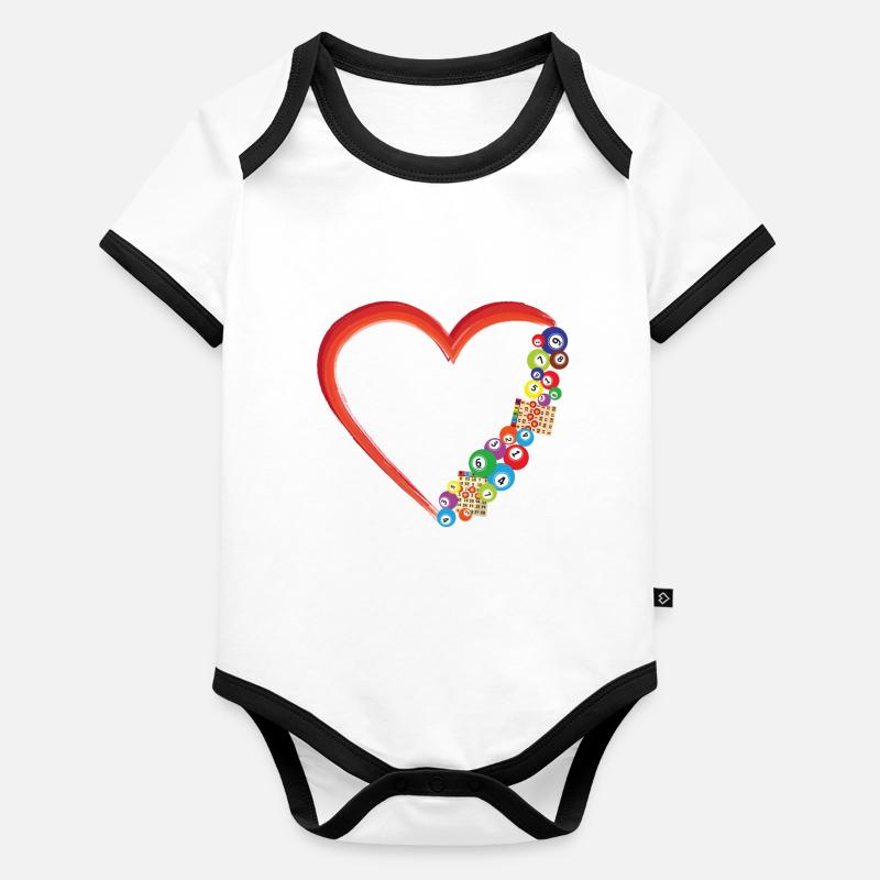 Bingo Player Heart Baby Bio-Kurzarm-Kontrastbody
