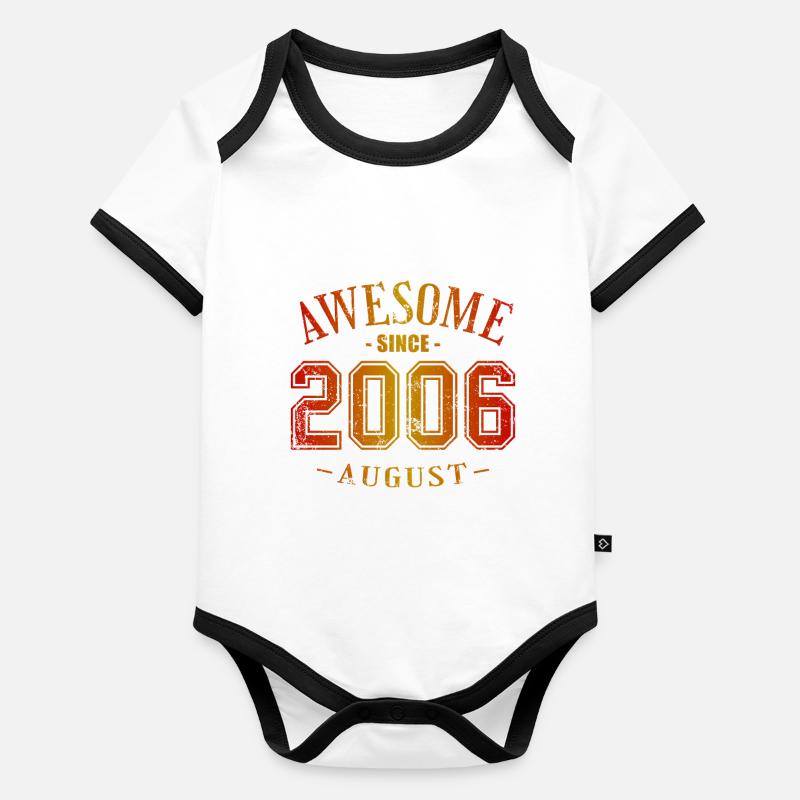 August 2006 - Geburtstag im August Awesome Baby Bio-Kurzarm-Kontrastbody