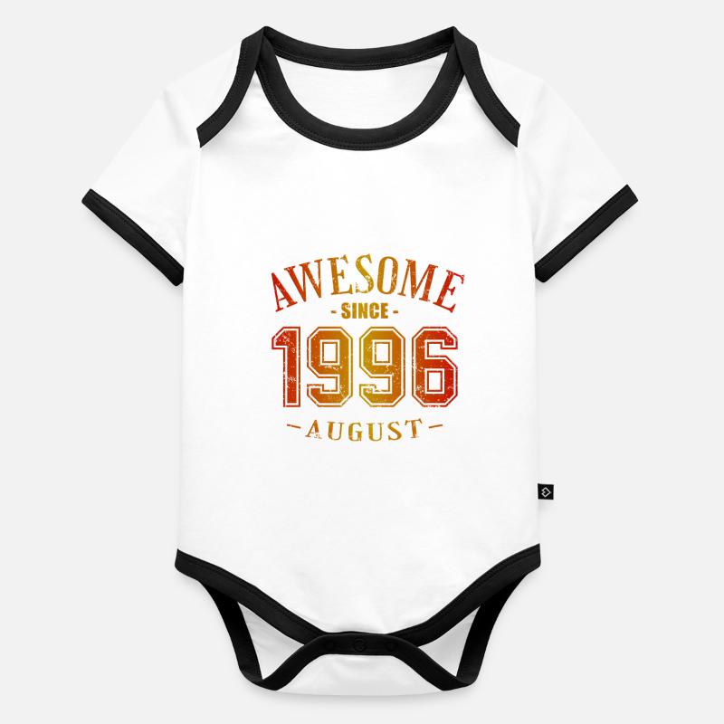 August 1996 - Geburtstag im August Awesome Baby Bio-Kurzarm-Kontrastbody