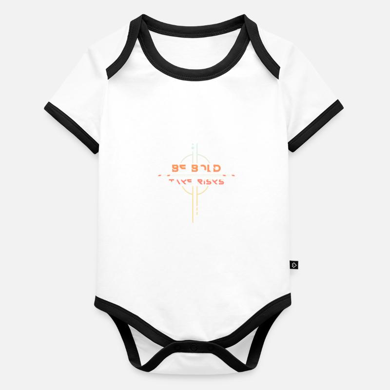 Bold Risks: Forge Your Path Organic Baby Contrasting Bodysuit