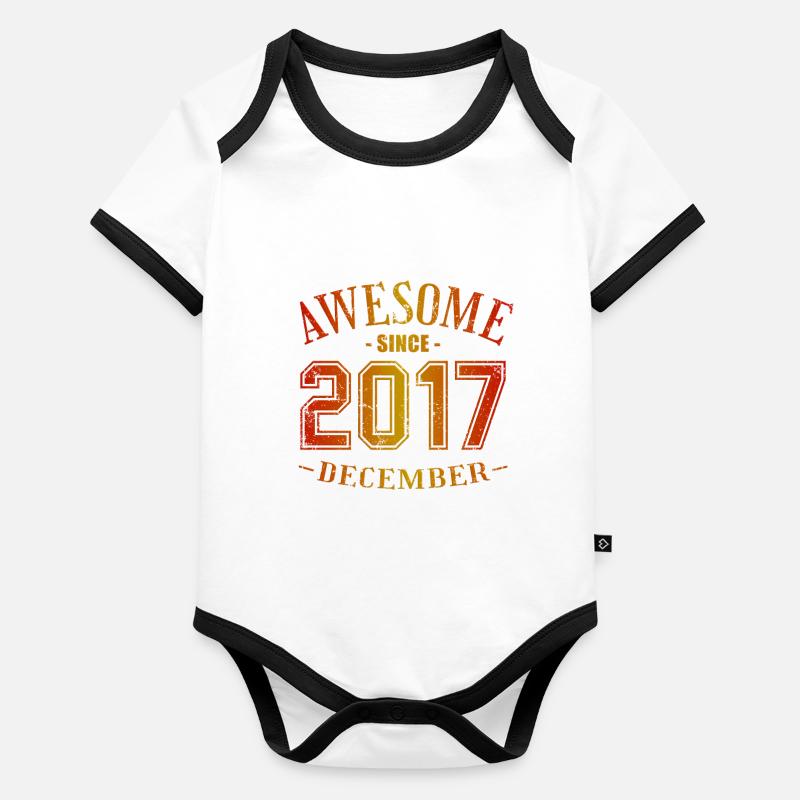 December 2017 - Birthday in December Awesome Organic Baby Contrasting Bodysuit