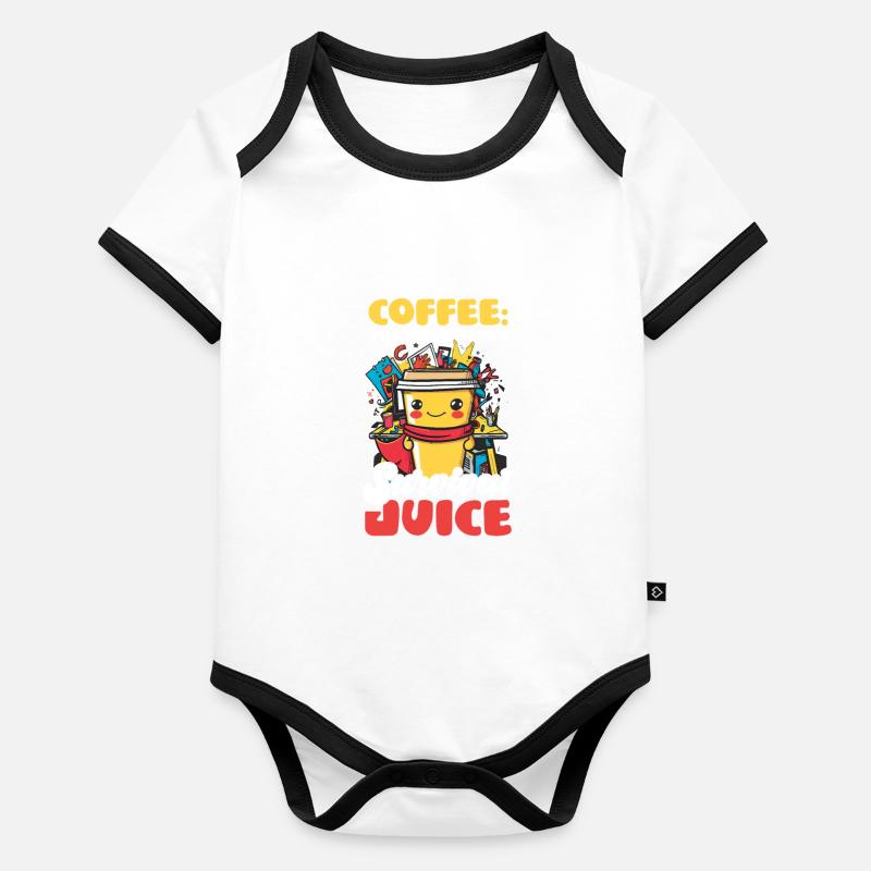 Supervisor Coffee: The Supervisor's Survival Juice Organic Baby Contrasting Bodysuit