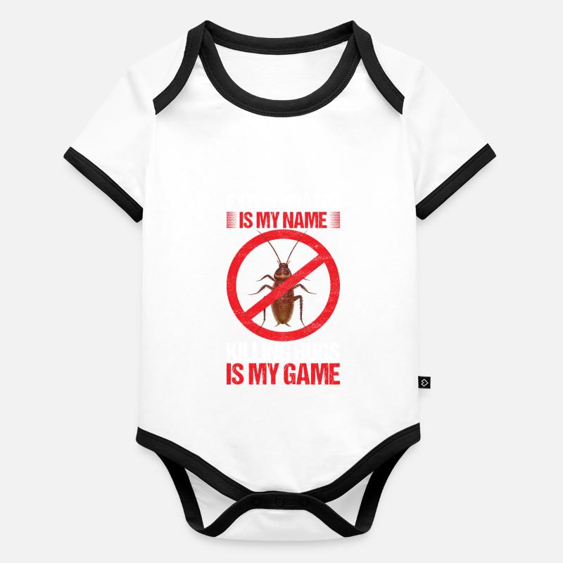 Pest Control Exterminator Organic Baby Contrasting Bodysuit