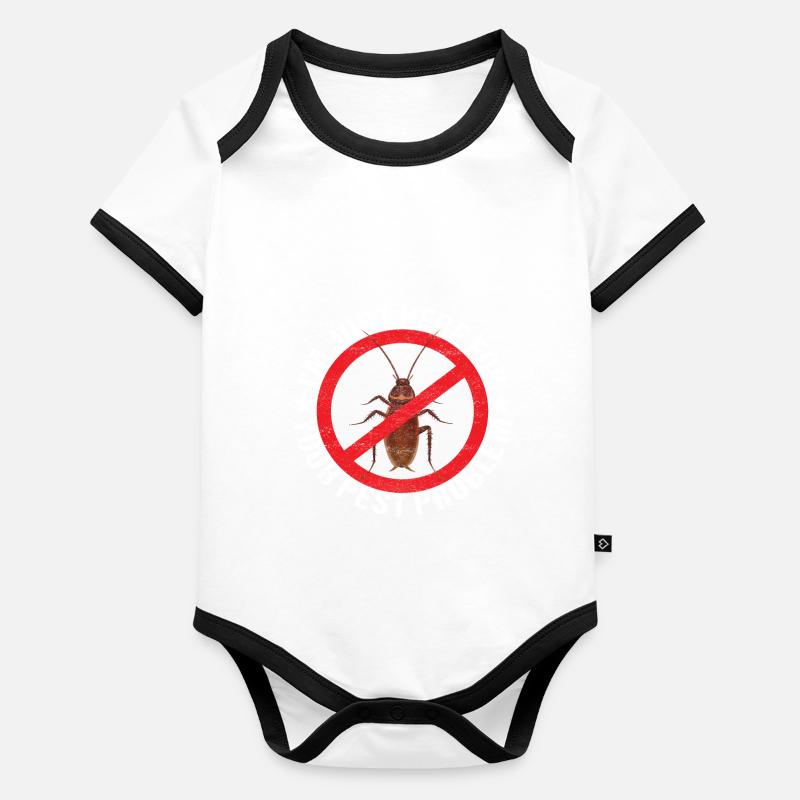 Pest Control Exterminator Organic Baby Contrasting Bodysuit