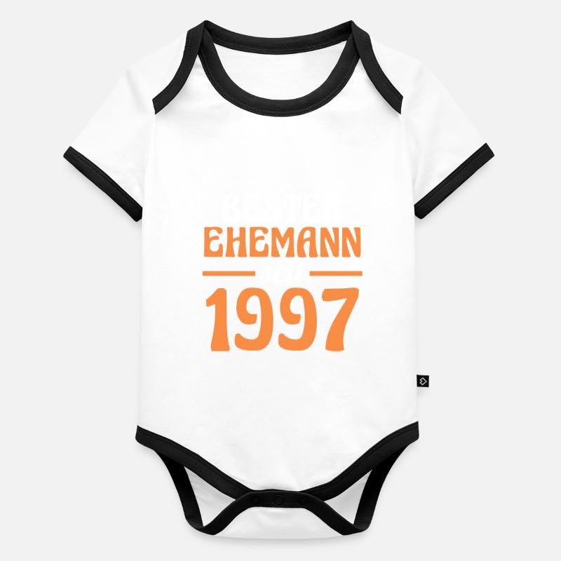 Valentinstag Bester Ehemann Seit 1997 Baby Bio-Kurzarm-Kontrastbody