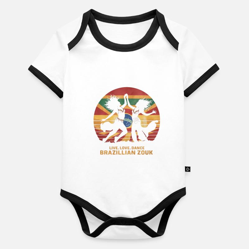 Zouk-Tanz-Geschenk Baby Bio-Kurzarm-Kontrastbody