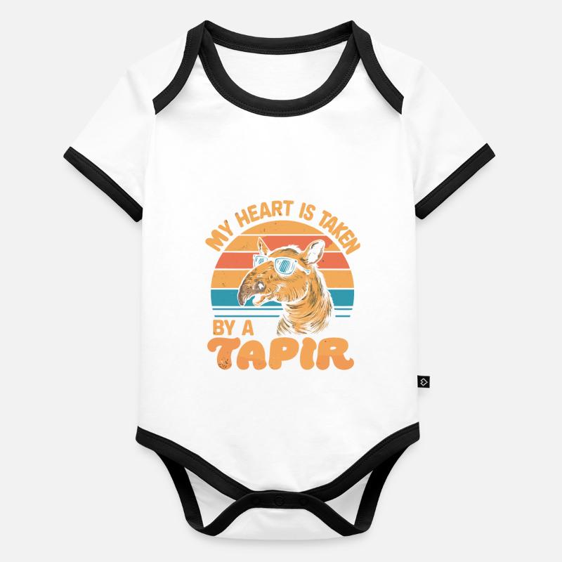 Witziger Tapir Spruch Baby Bio-Kurzarm-Kontrastbody