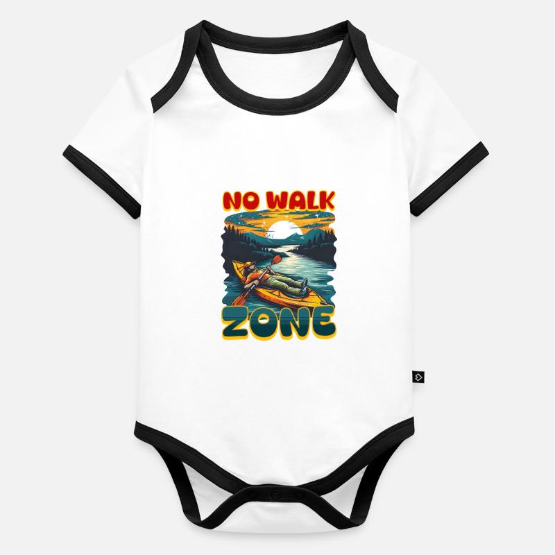 Kayaking No Wake Zone Organic Baby Contrasting Bodysuit