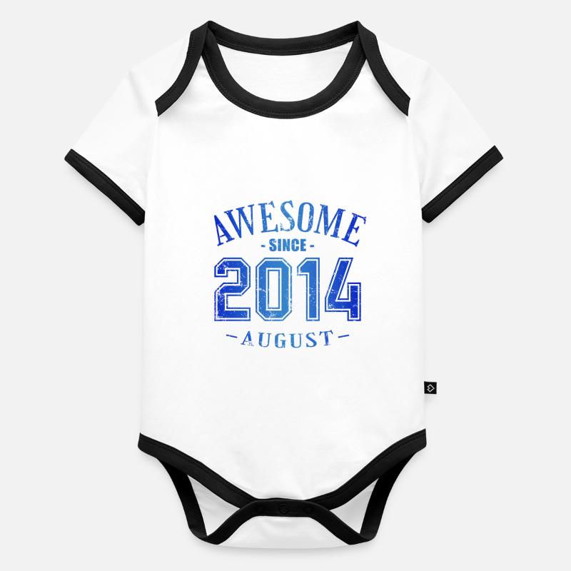 August 2014 - Birthday in August Awesome Organic Baby Contrasting Bodysuit