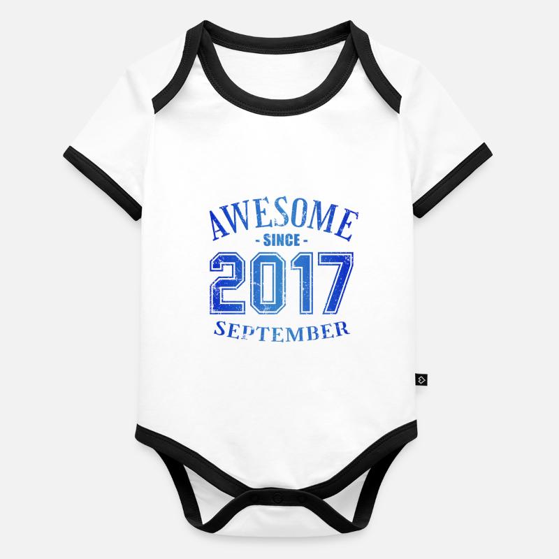 September 2017 - Birthday in September Awesome Organic Baby Contrasting Bodysuit