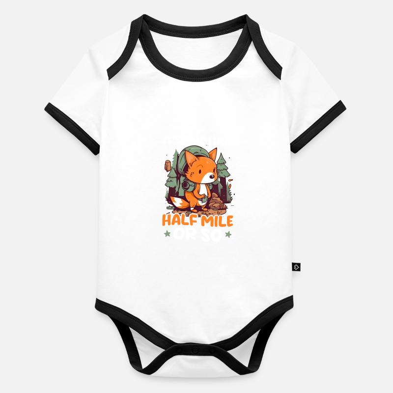 Lustiges Camping Eine weitere halbe Meile oder so Baby Bio-Kurzarm-Kontrastbody
