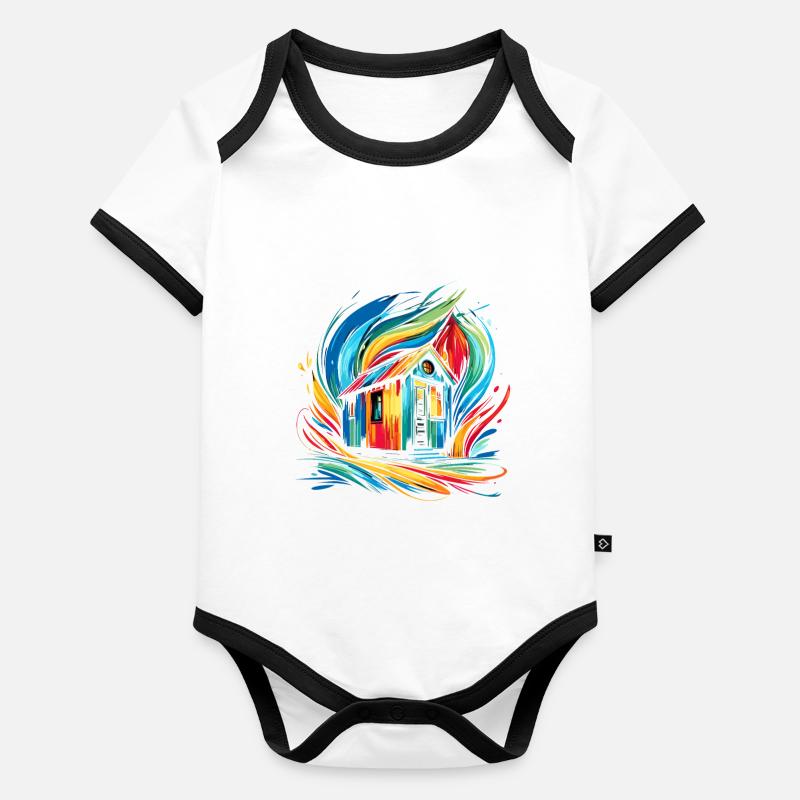 Rolling Tiny House Mode de vie minimaliste Body Bébé bio contrasté manches courtes