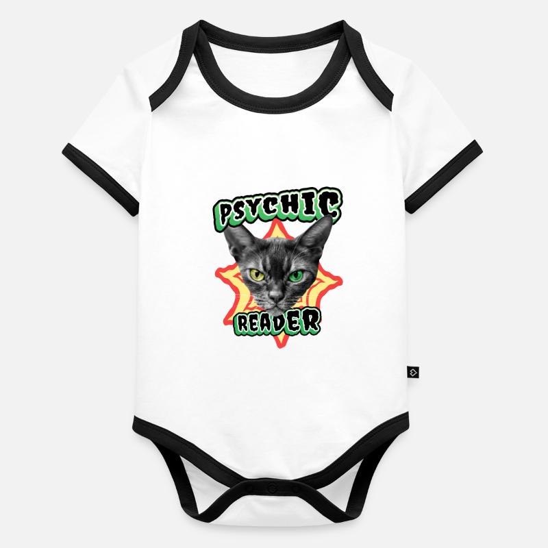 « Psychic-Reader » Sorcière gothique occulte d’Halloween Body Bébé bio contrasté manches courtes