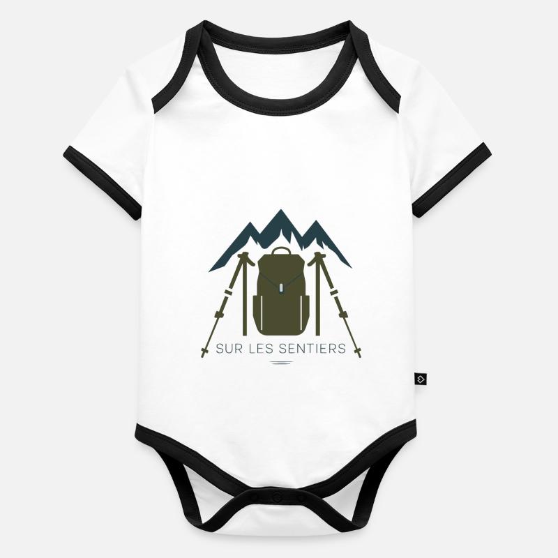 SUR LES SENTIERS Organic Baby Contrasting Bodysuit