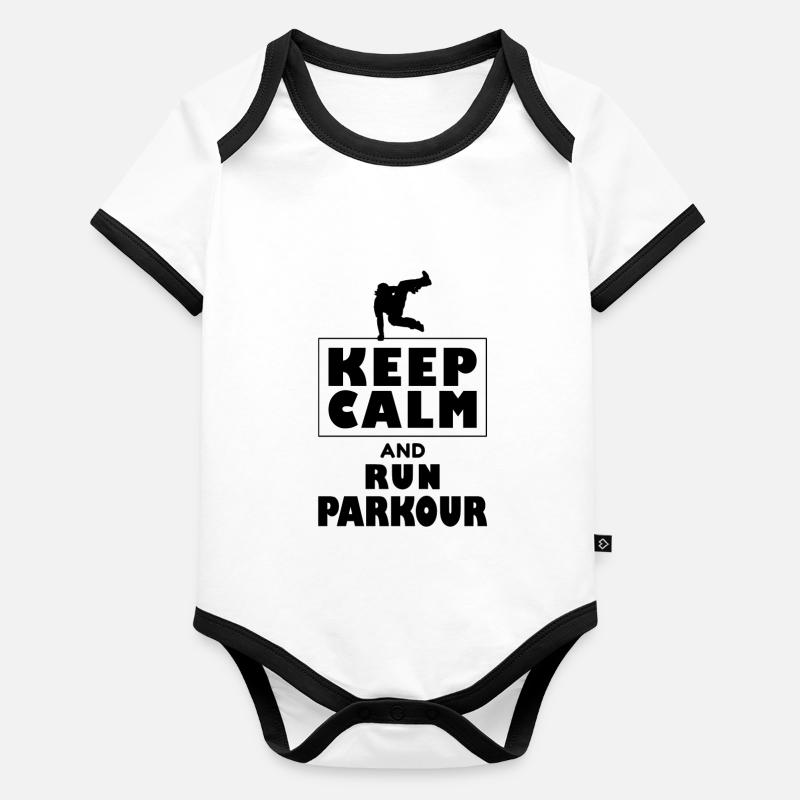 Freerunning freerunner de parkour Body Bébé bio contrasté manches courtes