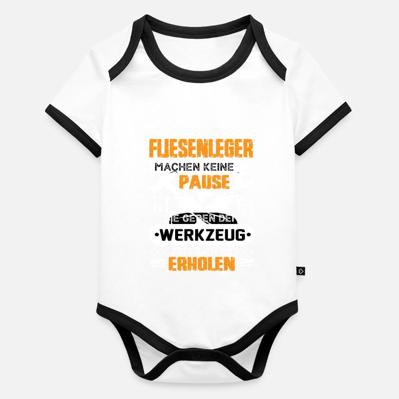 Tilers don't take a break Organic Baby Contrasting Bodysuit