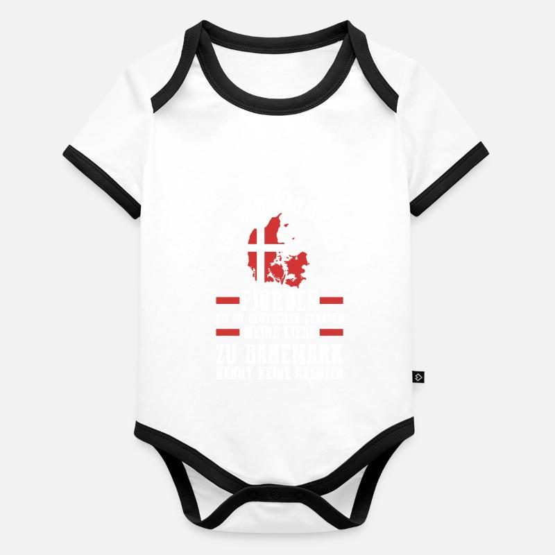 Danois Danemark Body Bébé bio contrasté manches courtes