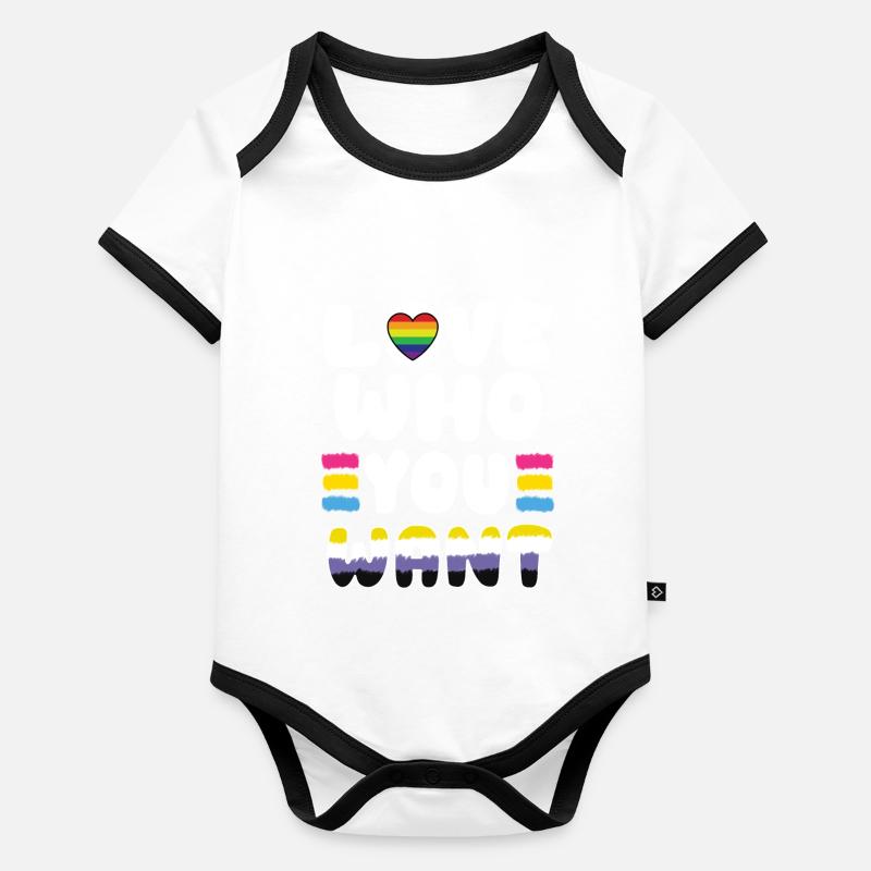 Gender Lesbians, Gays, Trans, Queer Rainbow Organic Baby Contrasting Bodysuit