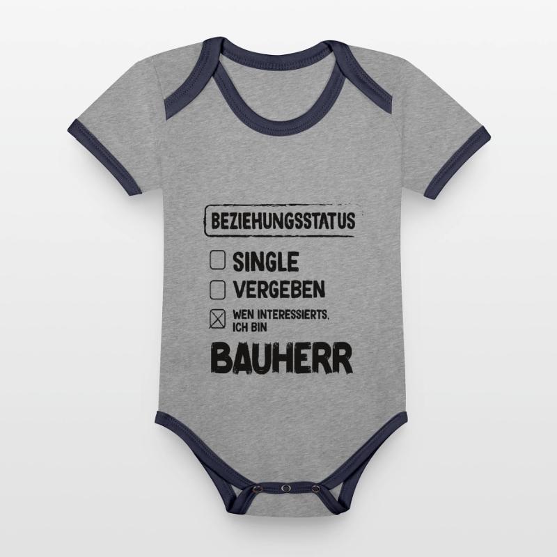 Constructeur Relation Statut Constructeur Constructeur Construction de maison Body Bébé bio contrasté manches courtes