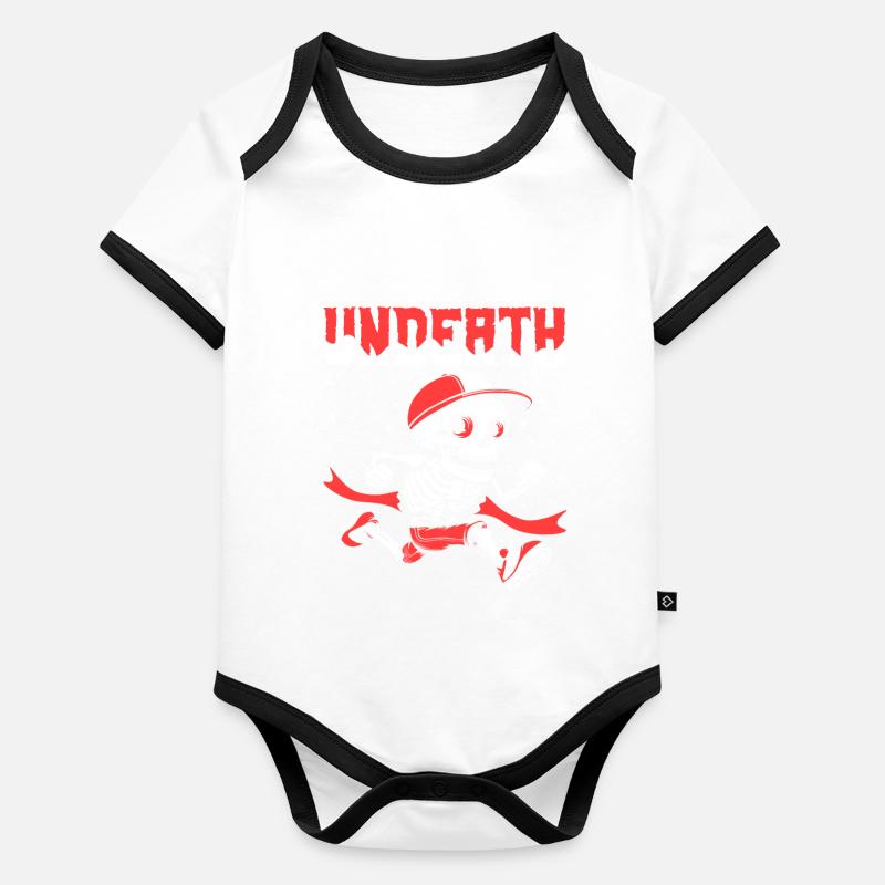 Ultramarathon Skeleton Undeath Organic Baby Contrasting Bodysuit