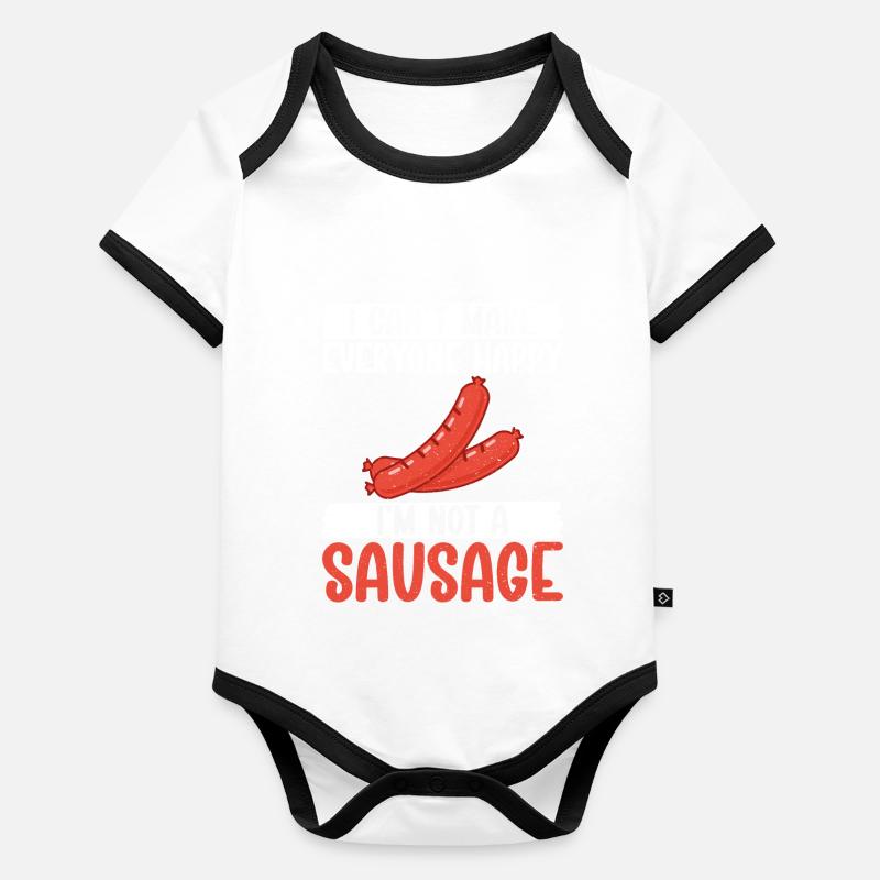 Sausage Lover Baby Bio-Kurzarm-Kontrastbody