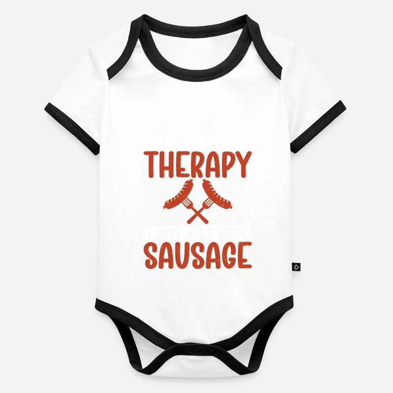 Sausage Lover Baby Bio-Kurzarm-Kontrastbody