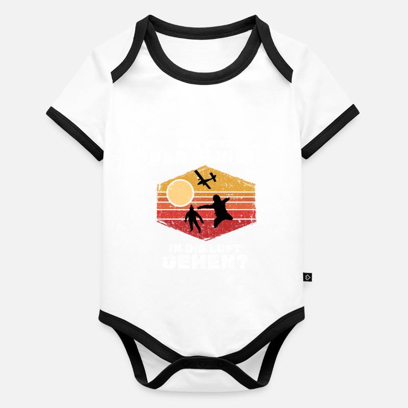 Maillot Skydive Freefly Fallschirmspringer Parachutisme Body Bébé bio contrasté manches courtes