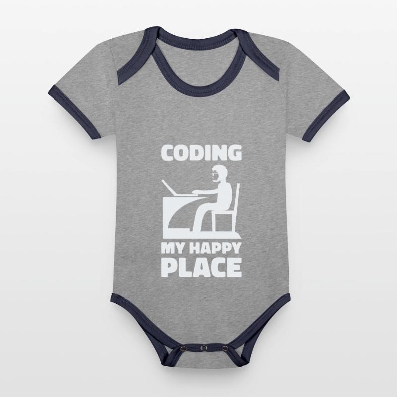 Programmierer Informatiker Computer Nerd Geschenk Baby Bio-Kurzarm-Kontrastbody