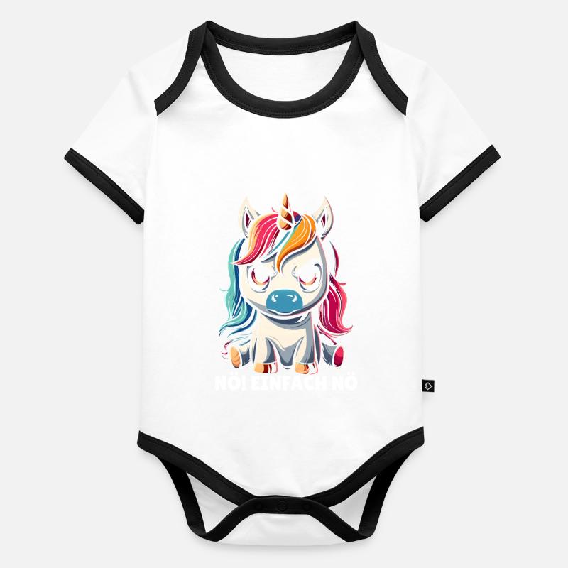Non, juste non Body Bébé bio contrasté manches courtes